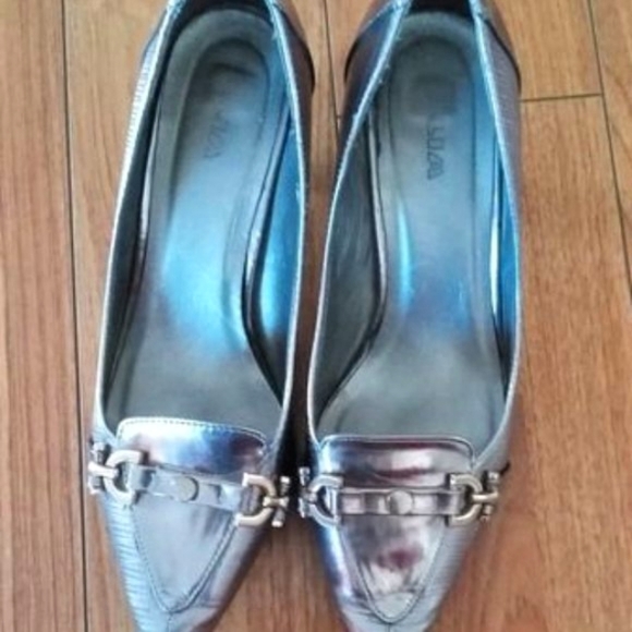 Alia | A hint of Metallic Silver-tone Gold Women's Pumps- Size 9 M - Picture 5 of 6